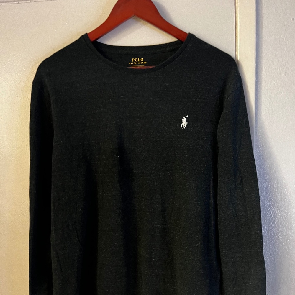 Polo, Long sleeve T-shirt, Black, Large